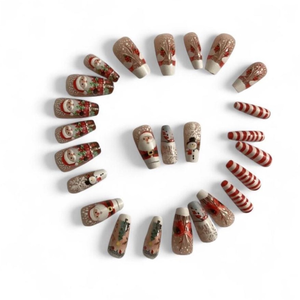 Festive Holiday Press-On Nails - Picture 2 of 5